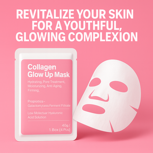 मजबूत त्वचा के लिए गहरी हाइड्रेटिंग ग्लो शीट मास्क, झुर्रियों के लिए नम बायोकोलेजन फेस मास्क, खनिज गंध कम करने के लिए - Product Image 3