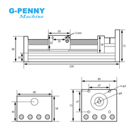 Table coulissante pour machine de fraisage CNC Nema23, axe Z, vis à billes SFU1204 1605/1610, double guide linéaire carré, fonctionnement 100-300 mm