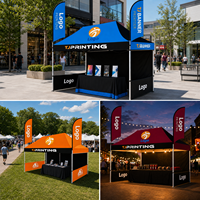 Tente pliante d'usine 4x8m, personnalisable avec logo, structure en aluminium, idéale pour les foires, gazebo, tente pop-up