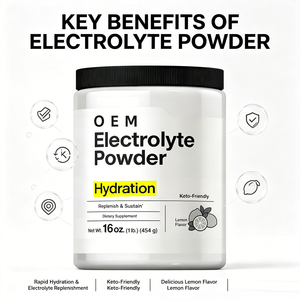 Lemon Flavor Electrolyte Hydration Powder <strong>Keto</strong> Friendly Replenish Minerals Support Workout Recovery Daily Hydration Supplement - Product Image 2