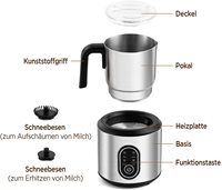 Mousseur à lait électrique automatique 220V en acier inoxydable et chauffe-lait pour chocolat chaud, cappuccino, latte – Vente en gros pour la cuisine