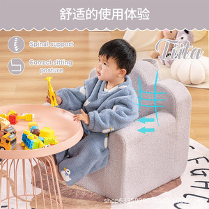 Children's <b>Sofa</b> High-Density Sponge Cushion Reading Chair Single Seat For <b>Kids</b> Age 3 And Above Fabric Material - Product Image 3