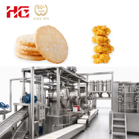 Ligne de production de snacks clé en main : machine industrielle automatique pour la fabrication de biscuits et de craquelins de riz, système de friture industriel, directement de l'usine