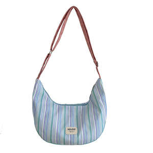 Sac bandoulière décontracté de grande capacité, style simple, sac à dumplings, nylon imperméable, fermeture éclair, polyester, sac pour femmes - Product Image 5