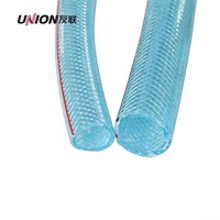 Tuyau d'arrosage de jardin en PVC jaune transparent, tuyau d'arrosage flexible renforcé de fibres pour l'arrosage des pelouses et l'utilisation domestique