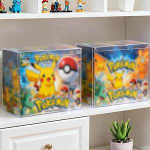 Estuche de exhibición de acrílico para tarjetas TCG en oferta, tapa magnética, logotipo personalizable, protector transparente para caja de sobres para colección - Product Image 3