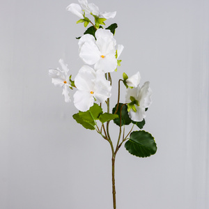 Stelo di fiore di pansé artificiale, fiori finti di <span class=keywords><strong>viola</strong></span> con fogliame per decorazioni primaverili, vasi, casa e matrimoni - Product Image 4