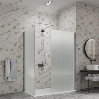 Promotion : Panneau de douche sans cadre 8 mm, paroi de douche rectangulaire en verre pour salle de bain, idéal pour l'hôtellerie