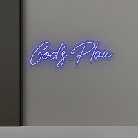 Panneaux lumineux LED néon en acrylique « Plan de Dieu », logo personnalisé, conception gratuite, livraison rapide, sans MOQ pour mariage, anniversaire, maison, pour vendeurs Etsy
