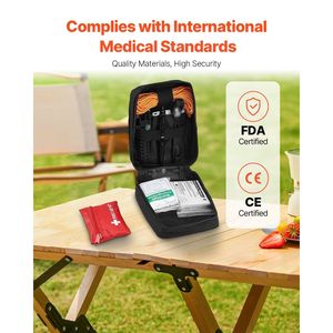 Botiquín de primeros auxilios de supervivencia de 250 piezas, bolsa de trauma médico de emergencia para el hogar y acampar - Product Image 4