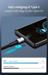 Wholesale Price Nylon Braided Aluminum Alloy Type C Cable Mobile Phone Fast Charging <b>Usb</b> Data Cable <b>Usb</b> C <b>With</b> Light - Product Image 6
