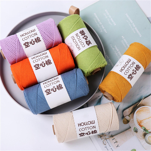 Material de Costura de Lana Teñida de Algodón Hueco para Bolsos de Ganchillo DIY, Venta al por Mayor, Producto de Fábrica para las Cuatro Estaciones - Product Image 3