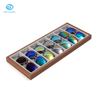 Boîte de rangement pour lunettes de haute qualité, grande capacité, avec plusieurs fentes, pour l'affichage et le rangement des lunettes, étui à lunettes de soleil