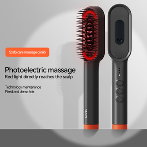 แปรงหวีผมตรง KSKIN พร้อมไฟ LED หวีกระตุ้นการงอกของเส้นผม แบบพกพา ใช้แบตเตอรี่ ซ่อมแซมเส้นผม เครื่องหนีบผมตรง - Product Image 1