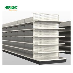 Tùy chỉnh sang trọng sắt kim loại <span class=keywords><strong>double</strong></span> side Gondola Kệ siêu thị kệ - Product Image 2