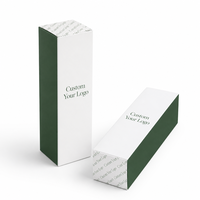 Boîte pliante personnalisée blanche haute et fine avec extrémités pliées, impression CMJN, filigrane, couvercle, emballage pour sérum et nettoyant pour la peau