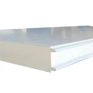 Düşük fiyat 75mm/100mm poliüretan yalıtımlı Pu sandviç paneller dış duvar kayar paneller soğuk depolama odası için