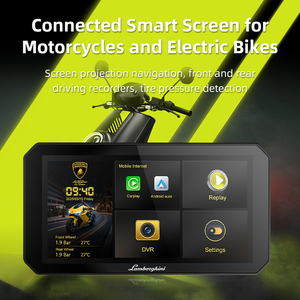Medidor de Motocicleta Auto Mobili Lamborghini X Cu Feohna <span class=keywords><strong>5</strong></span> <span class=keywords><strong>Pulgadas</strong></span> 2 Lenscarplay + DVR + Sistema de Monitoreo de Presión de Neumáticos - Product Image 2
