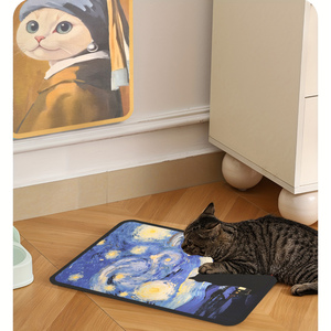 Cartoon Katzen- & Hunde-Kratzteppich Langlebiger 80cm Katzenbaum mit Polyester-Beflockter Oberfläche in Kartonverpackung - Product Image 4