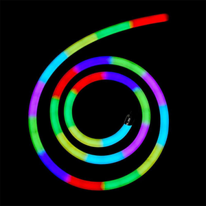 360 Degree RGB <b>Neon</b> <b>Flex</b> Strip 22mm Black Silicone IP65 Seamless Dimmable Cuttable 24V for Garden Home Bedroom Decor - Product Image 4