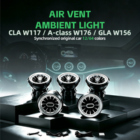 Modification de l'intérieur de la voiture, éclairage ambiant 12 couleurs, aérateur avant, Mercedes Classe A W176 CLA W117 GLA X156 2013-2018