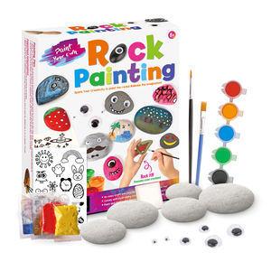 Kit per Dipingere su Rocce Non Tossico, Pietre Colorate e Impermeabili, Kit Creativo per Bambini per Dipingere su Rocce - Product Image 2