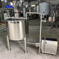 Cuve de mélange horizontale en acier inoxydable, moulin colloïdal sanitaire de qualité alimentaire, capacité 100L, équipement de cuisson pour pâte de sésame