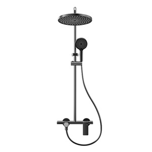 Shower Set Round Adjustable Spray Rain Shower High Pressure Corrosion Prevention Bath Hardware - Product Image 1