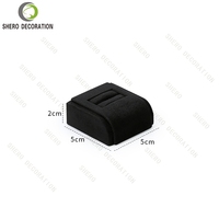 Rak Perhiasan Mewah Desain Terlaris untuk Toko, Etalase, dan Pameran, Set Stand Display Perhiasan dari Bahan Microfiber Hitam