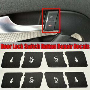Autocollants de réparation pour bouton de commande de verrouillage de porte de voiture, noir mat, pour Audi A3L, gauche et droite, intérieur, ventouse en PVC - Product Image 5