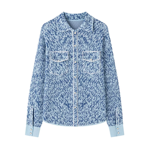 Maglione <span class=keywords><strong>donna</strong></span> <span class=keywords><strong>Cardigan</strong></span> con bottone blu Navy maglione Polo leggera - Product Image 1
