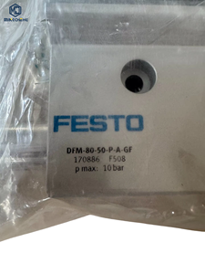 กระบอกลมแบบมีไกด์ DFM-80-50-P-A-G แบบสองทาง ปรับแรงกันกระแทกได้ สำหรับงานอุตสาหกรรมหนัก - Product Image 1