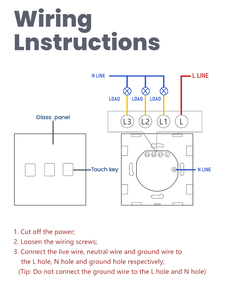 CNSKOU Tuya Interruptores de Pared Inteligentes Controlados por Wifi, Nuevo Diseño EU/UK, Interruptor Táctil de Luz de 1/2/3/4 Vías, Compatible con <span class=keywords><strong>Alexa</strong></span> y Google, 10A - Product Image 6