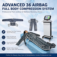 Système de pressothérapie professionnel à 36 airbags avec combinaison FIR pour soins corporels, massage par compression, beauté et SPA