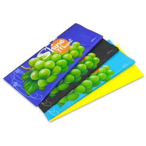 Экологически чистый пищевой биоразлагаемый бумажный упаковочный пакет для винограда из супермаркета, крафт-вощеный бумажный пакет для фруктов