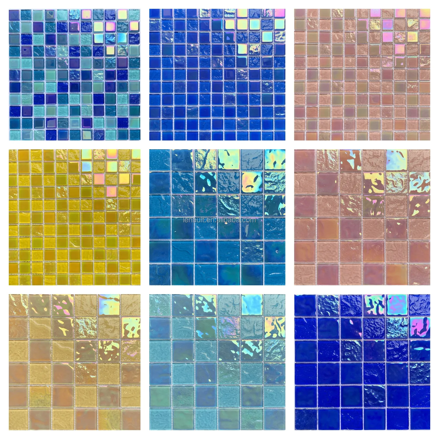 Piscina mágica cristal mosaico Fondo pared pescado piscina pared ladrillo baño té restaurante piscina azulejo