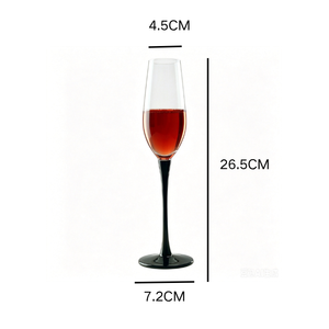 Flûte à <span class=keywords><strong>champagne</strong></span> noire à long pied 2026 JH – Verre à <span class=keywords><strong>champagne</strong></span> de luxe moderne 210 ml pour les fêtes – Vente en gros - Product Image 4