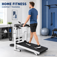 Tapis roulant en PVC pour usage domestique, petit, silencieux, pliable, mécanique, multifonctionnel, équipement de fitness d'intérieur