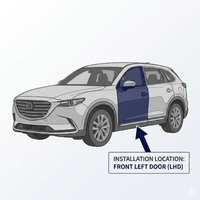 Nouveau panneau de coque de porte avant compatible avec Mazda CX-9, composant de carrosserie automobile