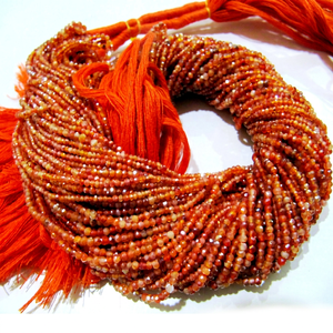 Cadena de Rodletes Facetados de Cornalina Mística Natural Recubierta, 13 Pulgadas de Largo - Product Image 1