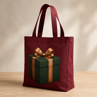 Sac en toile de Noël en coton naturel à motif de croquis de pin, haute conversion, expédition rapide et personnalisable, support double source pour articles de vente au détail