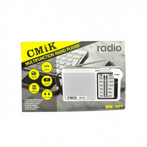 Radio portable multifonctionnelle en plastique MK-307 avec tuners FM/AM, haut-parleur intégré et batterie rechargeable - Product Image 2