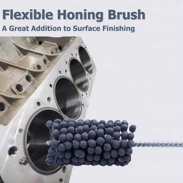 Hot Sale 105mm Cylinder Hone Brushes Flexible Bore Rotary Honing Tool for Engine Camshaft Car Grinding Deburring Metal
