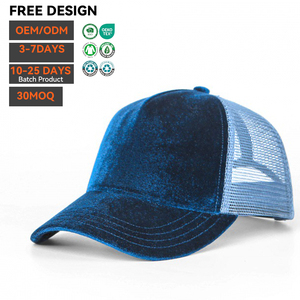 Gorra Trucker de Moda de 5 Paneles de Lona y Malla de Espuma de Alta Calidad con Logotipo Personalizado Bordado para Viajes y Actividades al Aire Libre OEM para Hombre - Product Image 3