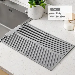厨房柜台吸水配件用硅大硅胶石盘干燥排水垫垫