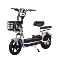Vélo électrique 350W avec moteur arrière sans balais, batterie au plomb-acide, vélo de ville léger avec selle confortable