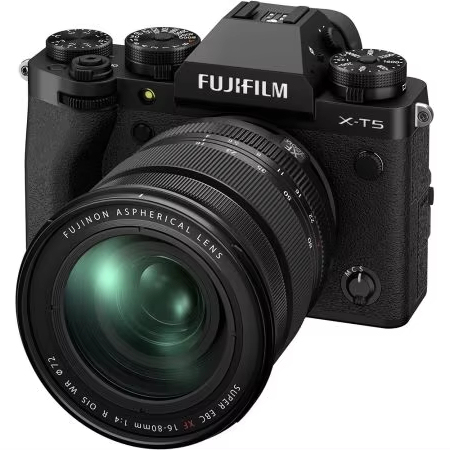 Fujifilm X-T5 Mirrorless SLR Digital Camera XF18-55 Lens Kit Black 8K Video Resolution HD CMOS Sensor SD Card Mini Zoom Lens