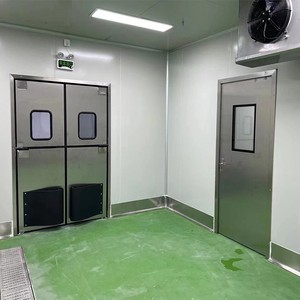 <span class=keywords><strong>Puerta</strong></span> Corredera de Doble Acción de Diseño Moderno con Apertura Lateral para Cocina Comercial y Restaurante, Resistente a Impactos y Anticolisión - Product Image 3