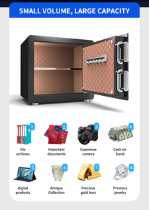 Coffre-fort numérique personnalisable en usine, coffre-fort de sécurité domestique avec empreinte digitale et clavier, <span class=keywords><strong>à</strong></span> prix compétitif - Product Image 2