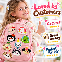 Lot de patchs animaux mignons en gros, appliques brodées Kawaii à coudre ou thermocollantes pour vestes, sacs, décoration DIY, patchs de créateur